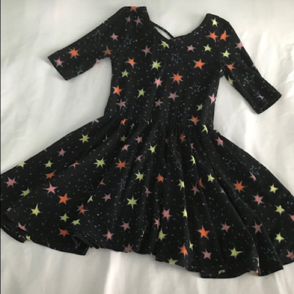 Dot Dot Smile Black Stars Ballerina—Size 5/6